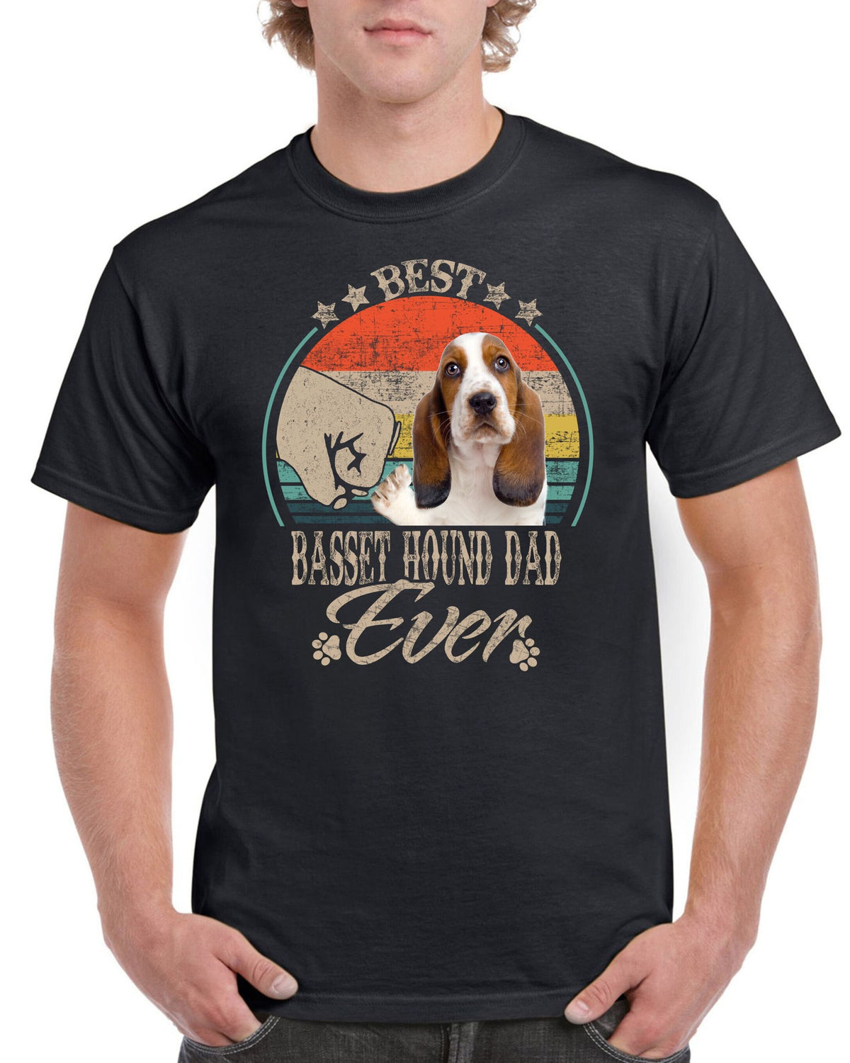 Basset Hound For Him Basset Hound Dad Shirt For Basset Hound T Shirt Best Basset Hound Dad Ever Graphic Tee – Warm & Stylish · High-Quality Print