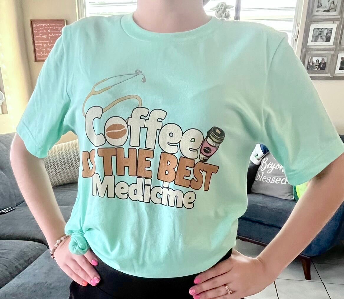 Coffee is the best medicine t shirt gift for Doctor39s coffee shirt for medical professionals Nurse coffee tee Coffee lover healthcare Graphic Tee – Premium Graphic · Must-Have Style