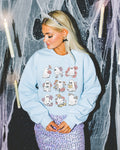 Adorable Floral Ghost Crewneck for Halloween Pastel Goth Groovy Ghost Sweatshirt with Flowers andCute Boho Butterflies Funny Ghost Shirt Sweatshirt – Premium Graphic · Great Gift For Fans
