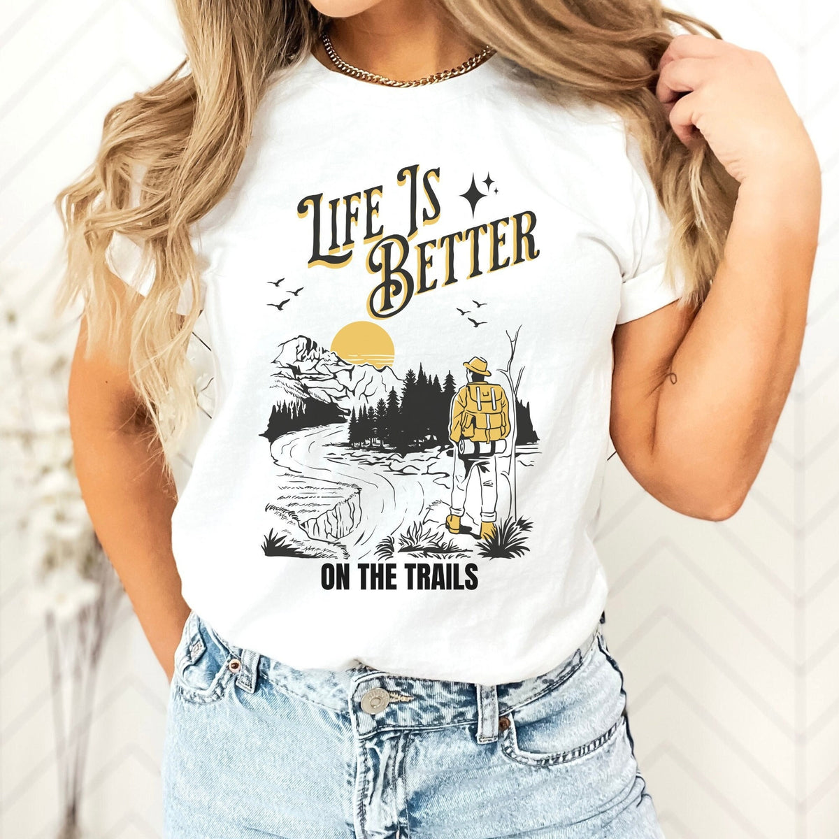 Hiking Shirt Hiker Shirt Camping Shirt Adventure Shirt Nature Lover Gift Nature Shirt Outdoors Shirt Cute Hiking Shirt Hiking Gift Graphic Tee – Feel-Good Design · Great Gift For Fans