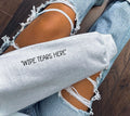 Wipe Tears Here Sweatshirt Wipe Tears Here Sleeve Print Sweater I39m Pretty Cool But I Cry A Lot Sweatshirt Mental Health Sweatshirt Sweatshirt – Cozy Vibes · High-Quality Print
