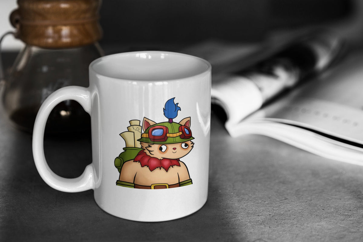 League of Legends Cute Chibi Cross Eyes Teemo 11oz White Glossy Mug Perfect Gift for Gamers and LoL Fans Graphic Tee – Warm & Stylish · Top Pick For Any Outfit