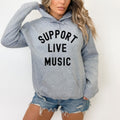 Women39s Support Live Music Hoodie Music Lover Shirt Musician Shirt Hoodie – Everyday Comfort · High-Quality Print