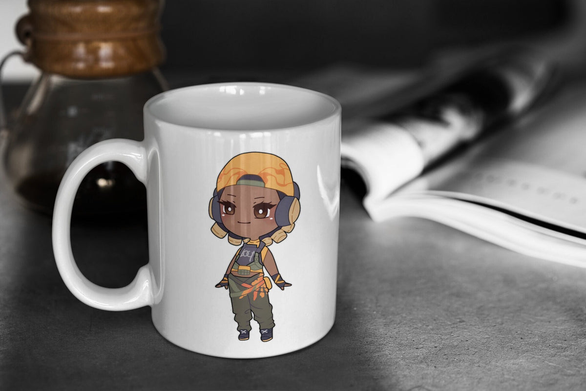 Valorant Cute Chibi Raze 11oz White Glossy Mug Perfect Gift for Gamers and Valorant Fans Graphic Tee – Cozy Vibes · Perfect For Daily Wear