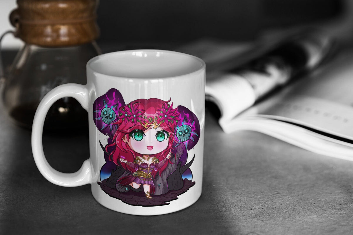 Smite Cute Chibi Persephone 11oz White Glossy Mug Perfect Gift for Gamers and Smite Fans Graphic Tee – Bold Style · Perfect For Daily Wear