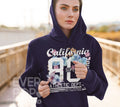 California Hoodie College Sweatshirt Number Graphic Tee Floral Preppy Shirt Atheltic Sweater Flower Stylish Print Aesthetic Trendy Hoodie – Easygoing Wear · Top Pick For Any Outfit