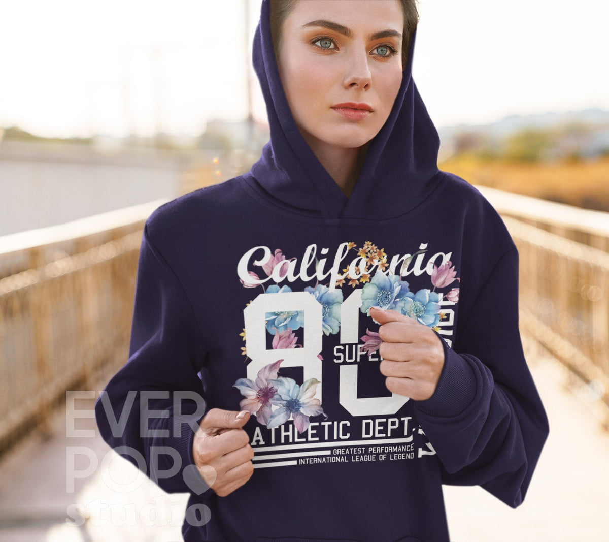 California Hoodie College Sweatshirt Number Graphic Tee Floral Preppy Shirt Atheltic Sweater Flower Stylish Print Aesthetic Trendy Hoodie – Easygoing Wear · Top Pick For Any Outfit
