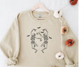 Dancing Skeletons Embroidered Sweatshirt Halloween Crewneck Spooky Season Halloween Skeleton Embroidery Sweatshirts and Hoodies Hoodie – Easygoing Wear · High-Quality Print