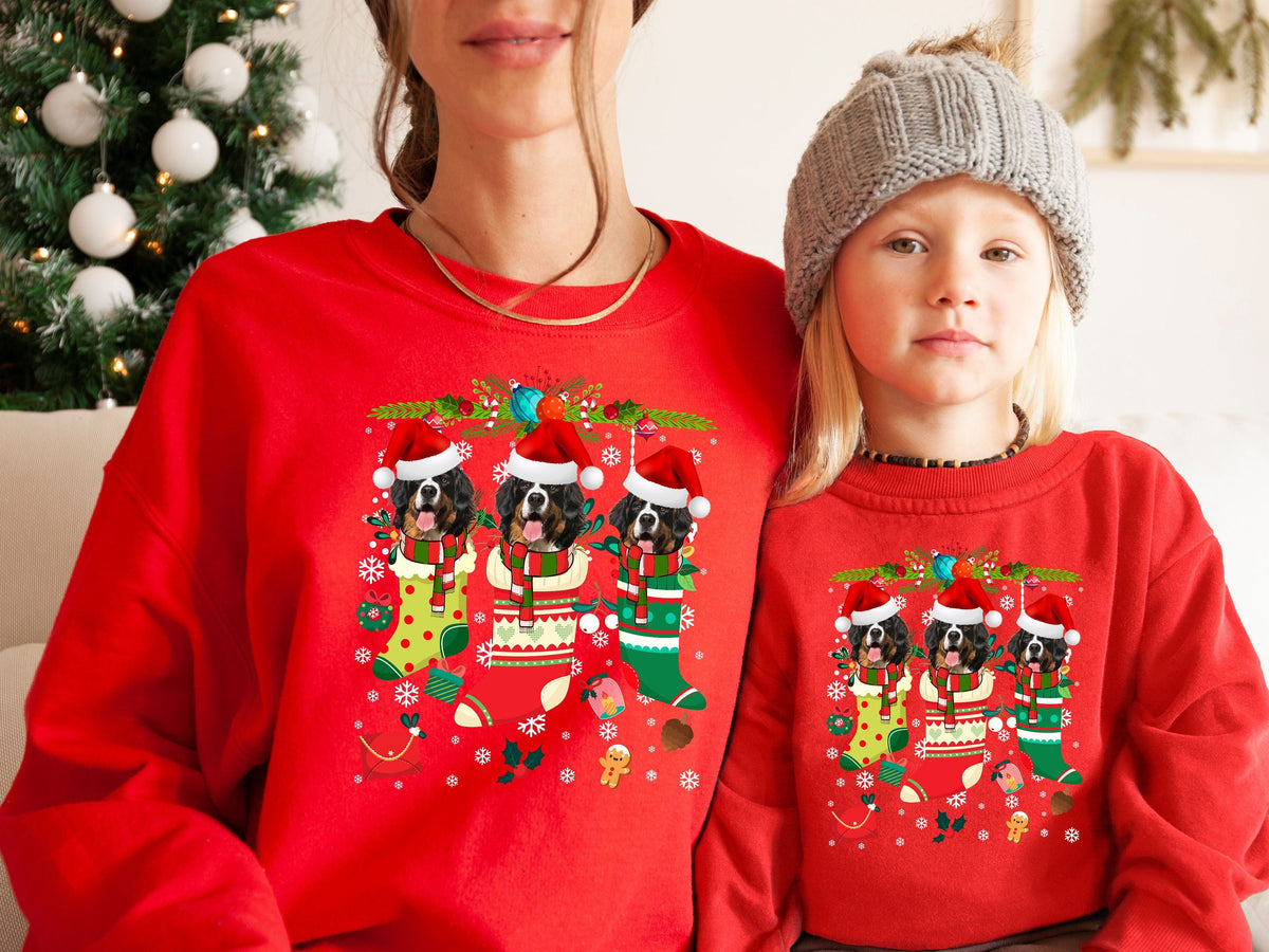 Xmas Sweatshirt Bernese Mountain Dog Xmas Stocking Christmas Sweater Xmas Jumper For Men Women Kids Sweatshirt – Warm & Stylish · Top Pick For Any Outfit