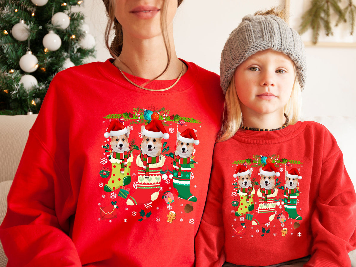Xmas Sweatshirt Pembroke Welsh Corgi Dog Xmas Stocking Christmas Sweater Xmas Jumper For Men Women Kids Sweatshirt – Easygoing Wear · Top Pick For Any Outfit