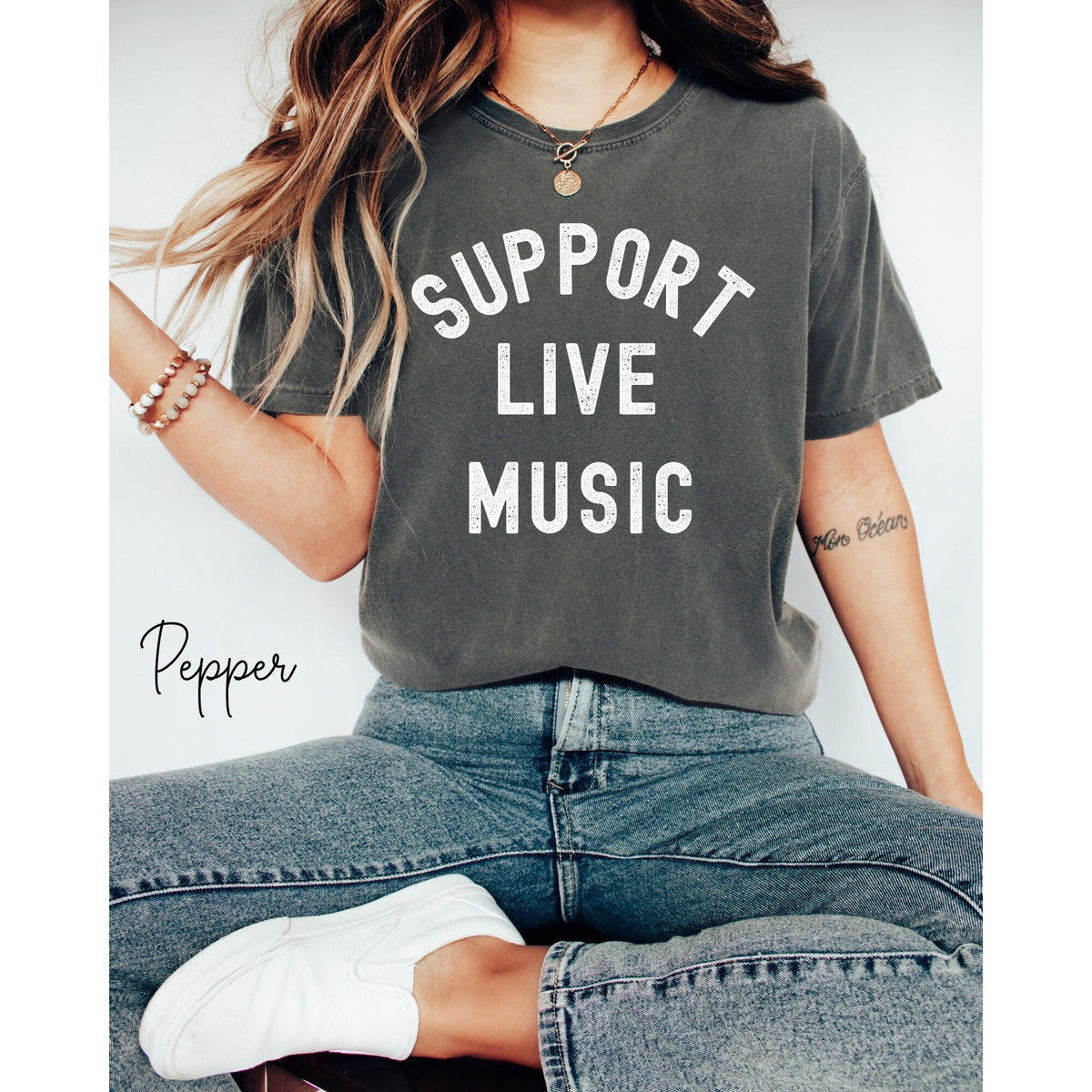 Support Live Music Shirt Music Lover Shirt Music Tee Musician TShirt Graphic Tee – Easygoing Wear · Perfect For Daily Wear