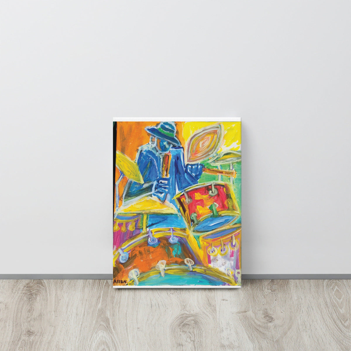 Jazz Drummer Painting Blues Drummer painting Abstract Drummer Painting Colorful Drummer Painting Thin canvas Graphic Tee – Premium Graphic · High-Quality Print