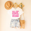 Bookish Tee Shirt with Retro Aesthetic and Hot Pink Text All The Cool Girls Love Reading Gift for Romance Reader or Book Author Librarian Graphic Tee – Fan Favorite · High-Quality Print