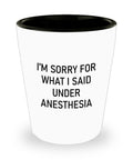 Wisdom Teeth Surgery Gift Wisdom Teeth Shot Glass Get Well Gift Ceramic Shot Glass I39m Sorry For What I Said Under Anesthesia Graphic Tee – Everyday Comfort · Must-Have Style