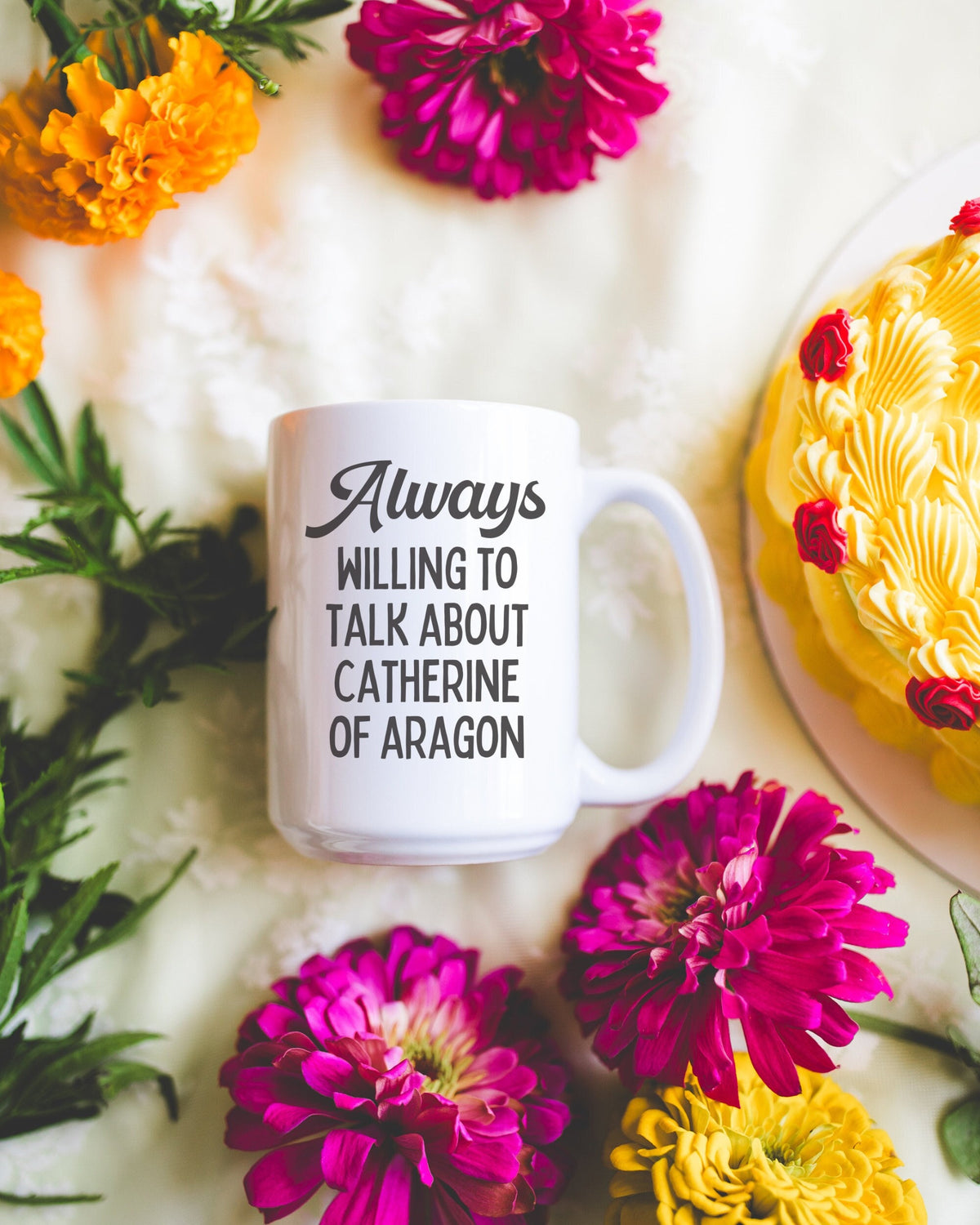 Catherine of Aragon Coffee Mug Catherine of Aragon 15 Oz Coffee Mug Funny History Gift English History Professor Teacher Appreciation Graphic Tee – Warm & Stylish · Perfect For Daily Wear