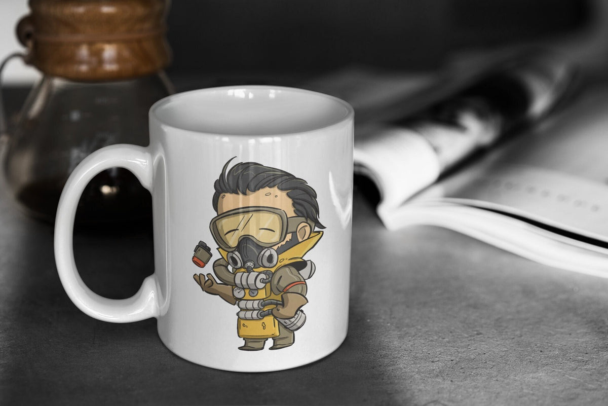 Apex Legends Cute Chibi Caustic 11oz White Glossy Mug Perfect Gift for Gamers and Apex Legends Fans Graphic Tee – Soft Feel · Perfect For Daily Wear