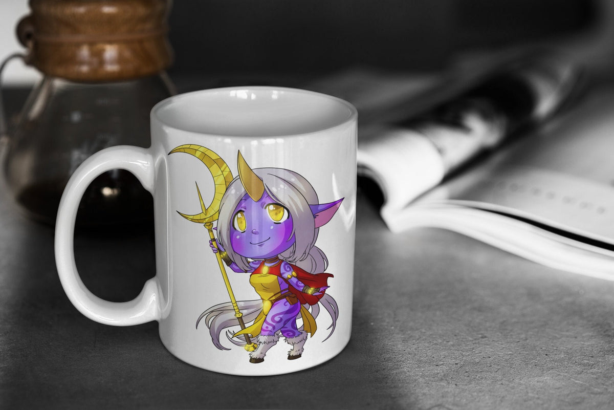 League of Legends Cute Chibi Soraka 11oz White Glossy Mug Perfect Gift for Gamers and LoL Fans Graphic Tee – Bold Style · Trending Graphic Apparel