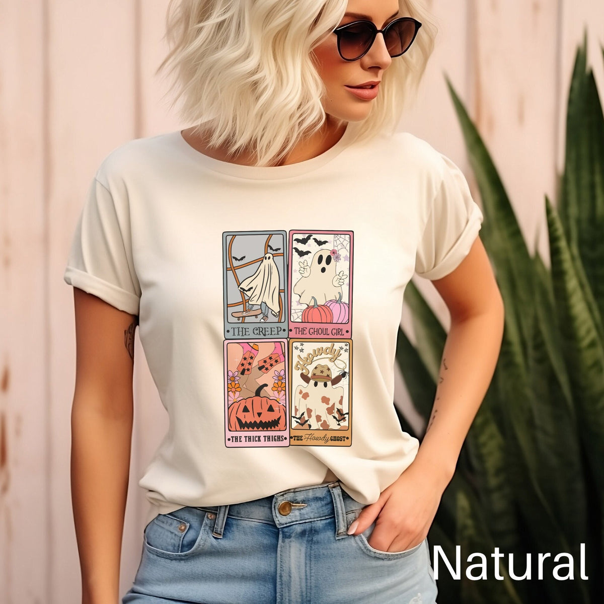 Halloween Tarot Card Shirt Ghost Tarot Card Shirt Spooky Season Tee Retro Halloween Shirt Tarot Shirt Occult Shirt Witchy Clothing Graphic Tee – Soft Feel · Great Gift For Fans