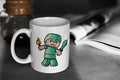 Minecraft Chibi Diamond Armor Steve 11oz White Glossy Mug Perfect Gift for Gamers and Minecraft Fans Graphic Tee – Premium Graphic · Great Gift For Fans