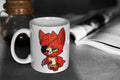 Five Nights at Freddy39s Cute Chibi Foxy 11oz White Glossy Mug Perfect Gift for Gamers and FNaF Fans Graphic Tee – Bold Style · Perfect For Daily Wear