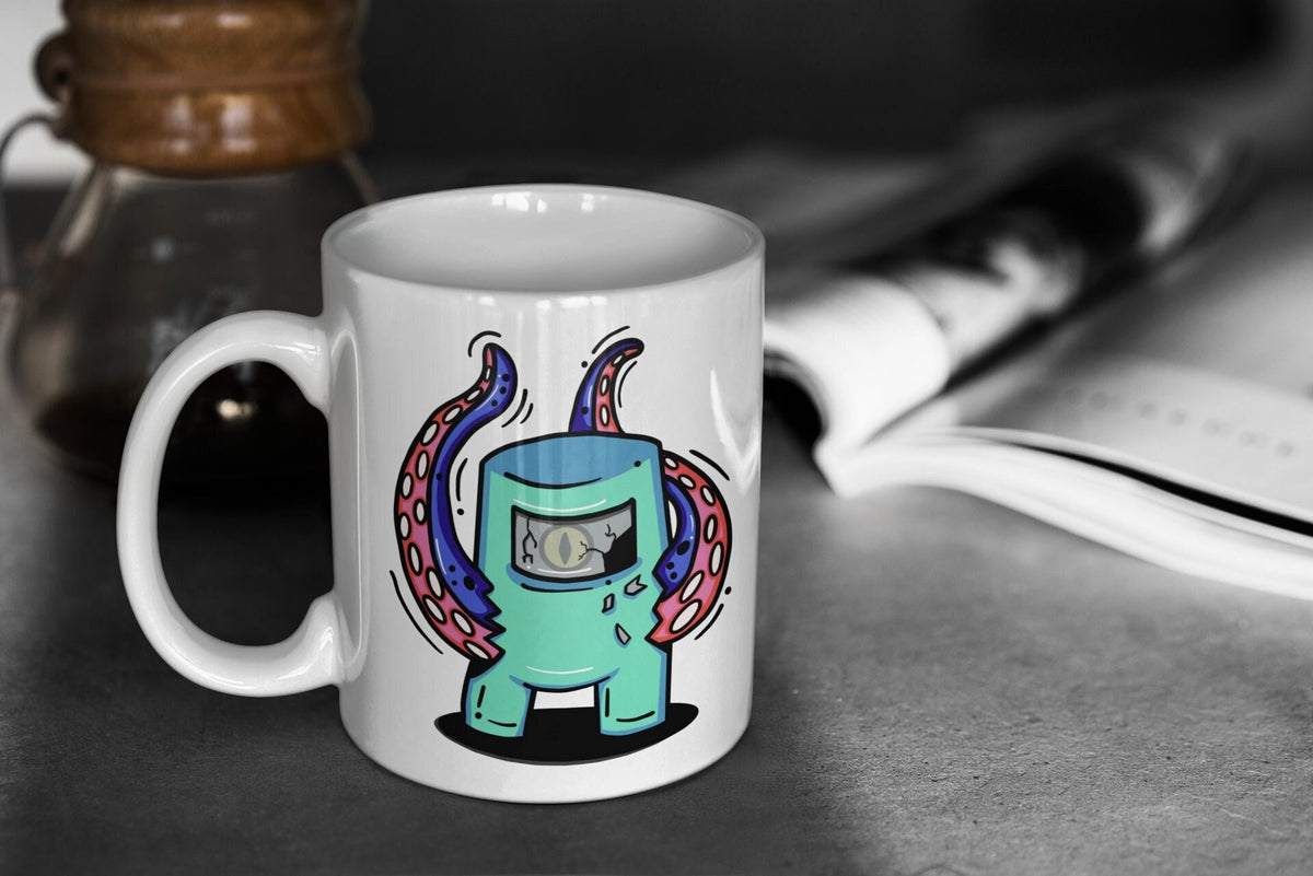Among Us Cute Chibi Monster Impostor 11oz White Glossy Mug Perfect Gift for Gamers and Among Us Fans Graphic Tee – Aesthetic Look · Top Pick For Any Outfit