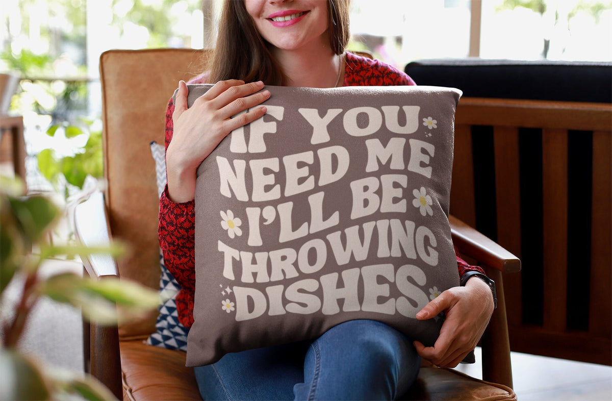 Funny Pottery Pillow with Groovy Retro Vibe I39ll Be Throwing Dishes Gift for Potter or Art Teacher Ceramic Artist or Pottery Maker Gift Graphic Tee – Easygoing Wear · Must-Have Style
