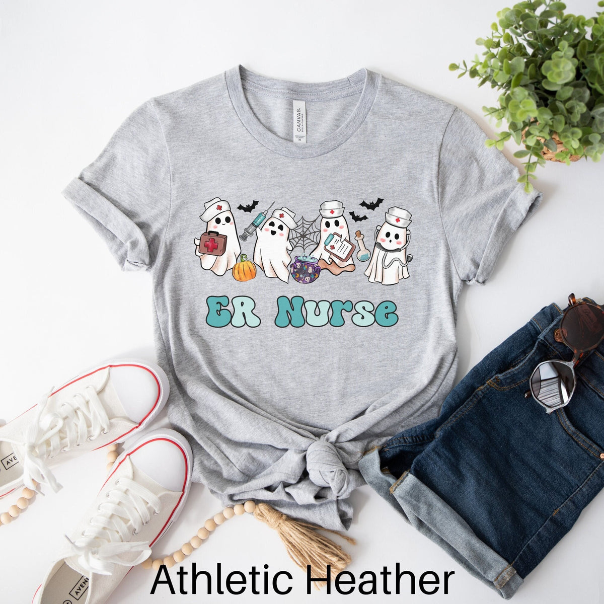 ER Nurse Halloween Shirt ER Nurse Shirt Emergency Room Nurse Shirt Emergency Department Nurse Halloween Tshirt Retro Ghost Nurse Shirt Graphic Tee – Premium Graphic · Trending Graphic Apparel