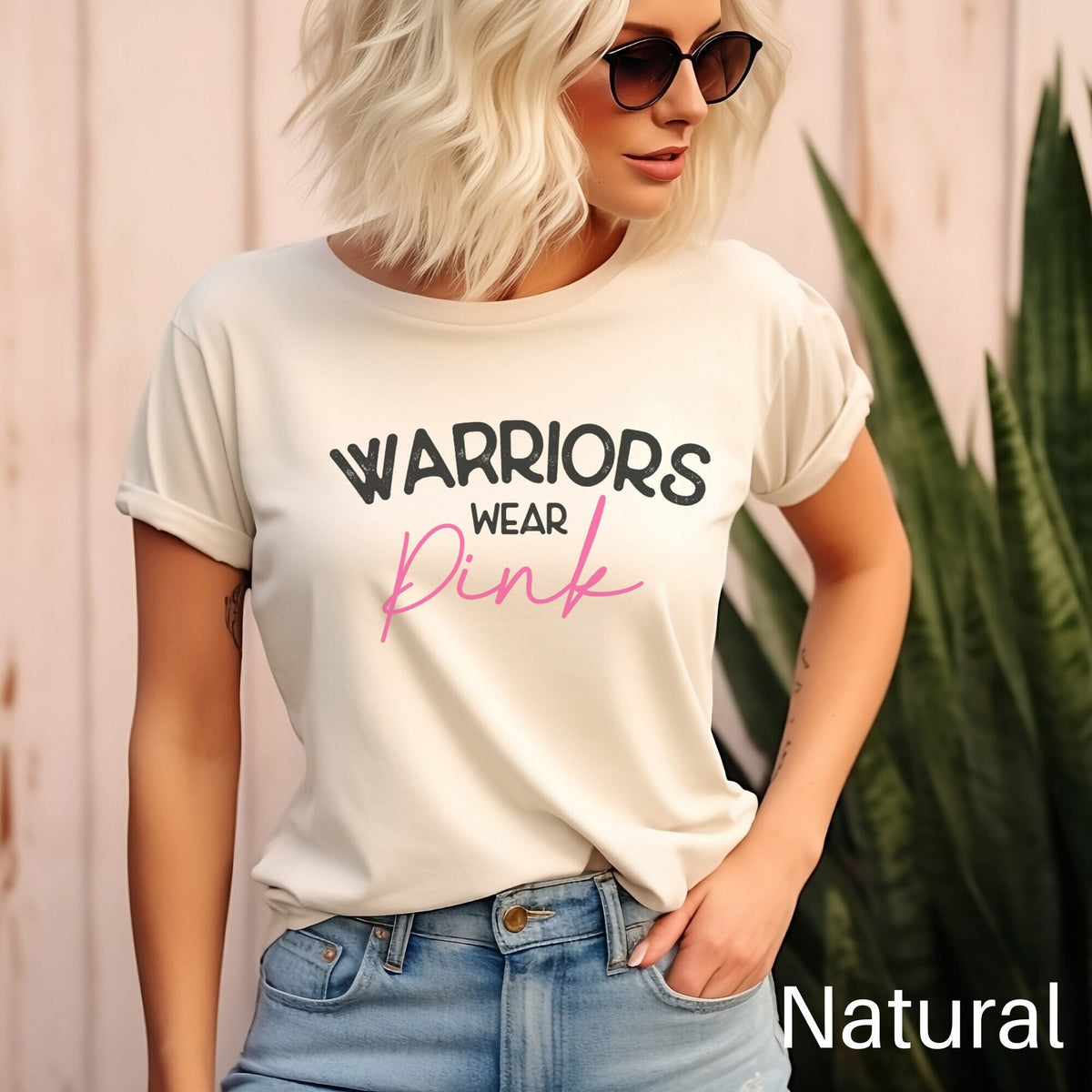 Breast Cancer Shirt Warriors Wear Pink Tshirt Breast Cancer Gift Cancer Support Tee Cancer Survivor Cancer Fighter Pink Ribbon Shirt Graphic Tee – Aesthetic Look · Great Gift For Fans