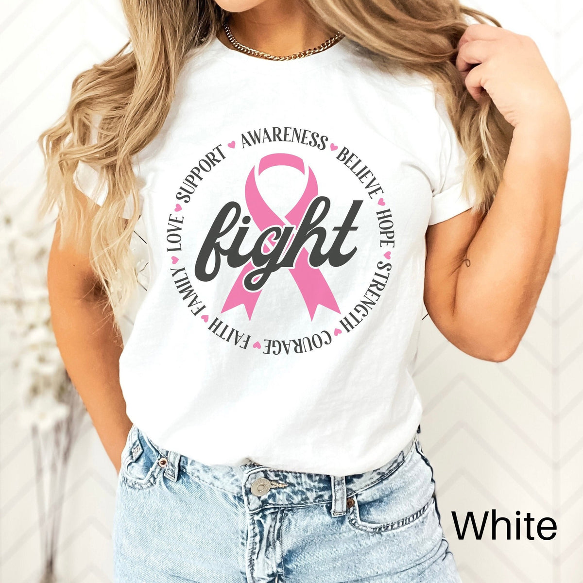 Breast Cancer Shirt Pink Ribbon Shirt Cancer Warrior Tshirt Breast Cancer Gift Cancer Support Tee Cancer Survivor Cancer Fighter Tee Graphic Tee – Bold Style · Top Pick For Any Outfit