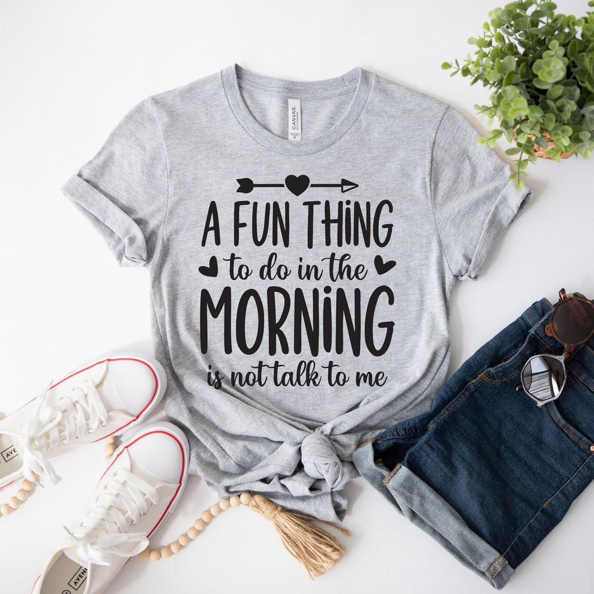 A Fun Thing to Do in the Morning is Not Talk to Me Be Quiet Mom Shirt Sleep Shirt Sarcastic Shirt Quiet Time Shirt Morning Person Graphic Tee – Easygoing Wear · Great Gift For Fans