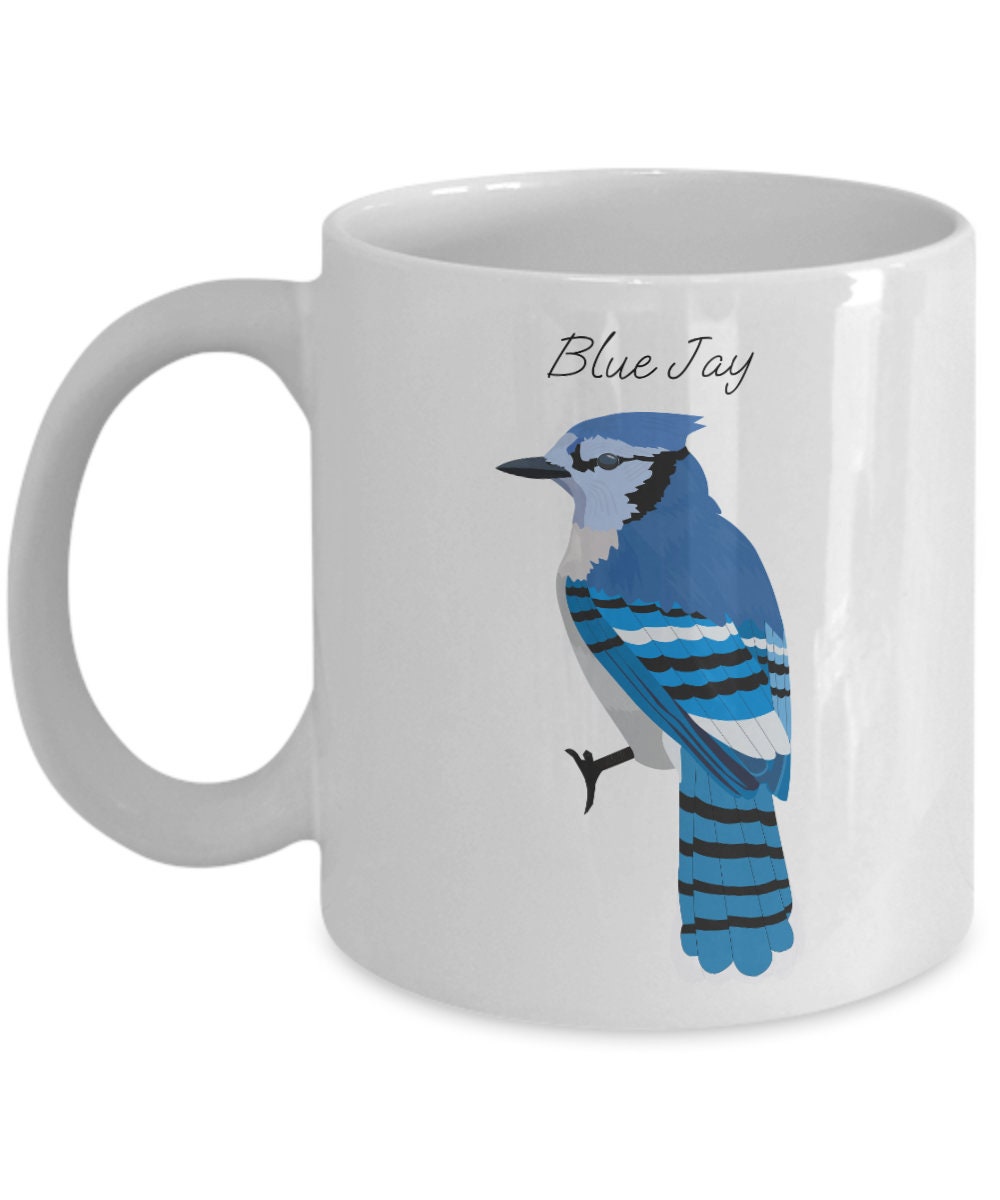 Bird Lover Gift Bird Watching Mug Ornithology Mug Birding Gift Blue Jay Bird Species Graphic Tee – Feel-Good Design · Perfect For Daily Wear