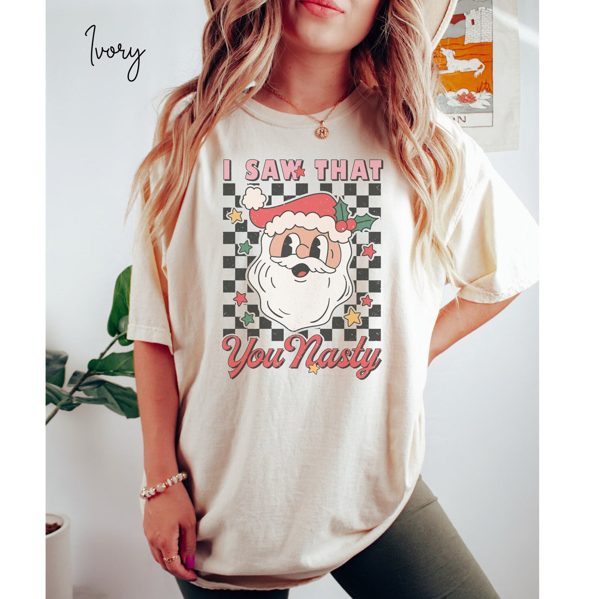 I Saw That You Nasty Shirt Funny Christmas Shirt Cute Christmas Shirt Graphic Tee – Easygoing Wear · Must-Have Style