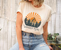Wander More Tee Shirt Hiking Sunset Tshirt Wanderlust Gift Graphic Tee – Aesthetic Look · Great Gift For Fans