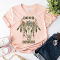 Cowgirl Shirt Western Graphic Tee Bull Skull Shirt Country Shirt Southern Shirt Cow Skull Shirt Wild West Shirt Boho Shirt Boho Tee Graphic Tee – Fan Favorite · Trending Graphic Apparel