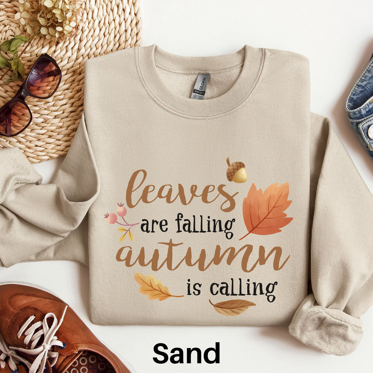 Autumn Leaves Sweatshirt Autumn Sweater Autumn Favorites Cute Fall Shirt Fall Season Sweater Womens Fall Sweatshirt Fall Lover Gift Sweatshirt – Warm & Stylish · Trending Graphic Apparel