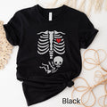 Skeleton Halloween Pregnancy Reveal Shirt Baby Announcement Shirt Funny Pregnancy Baby Mama Tshirt Pregnant Halloween Party Costume Graphic Tee – Soft Feel · Trending Graphic Apparel