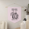 Floral History Teacher Pennant for Classroom or Office Spilling The Tea Since 1773 Funny American History Wall Decor Two Women Gossiping Graphic Tee – Aesthetic Look · Must-Have Style