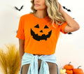 Halloween Pumpkin Face Shirt Halloween Party Costume TShirt Graphic Tee – Aesthetic Look · High-Quality Print