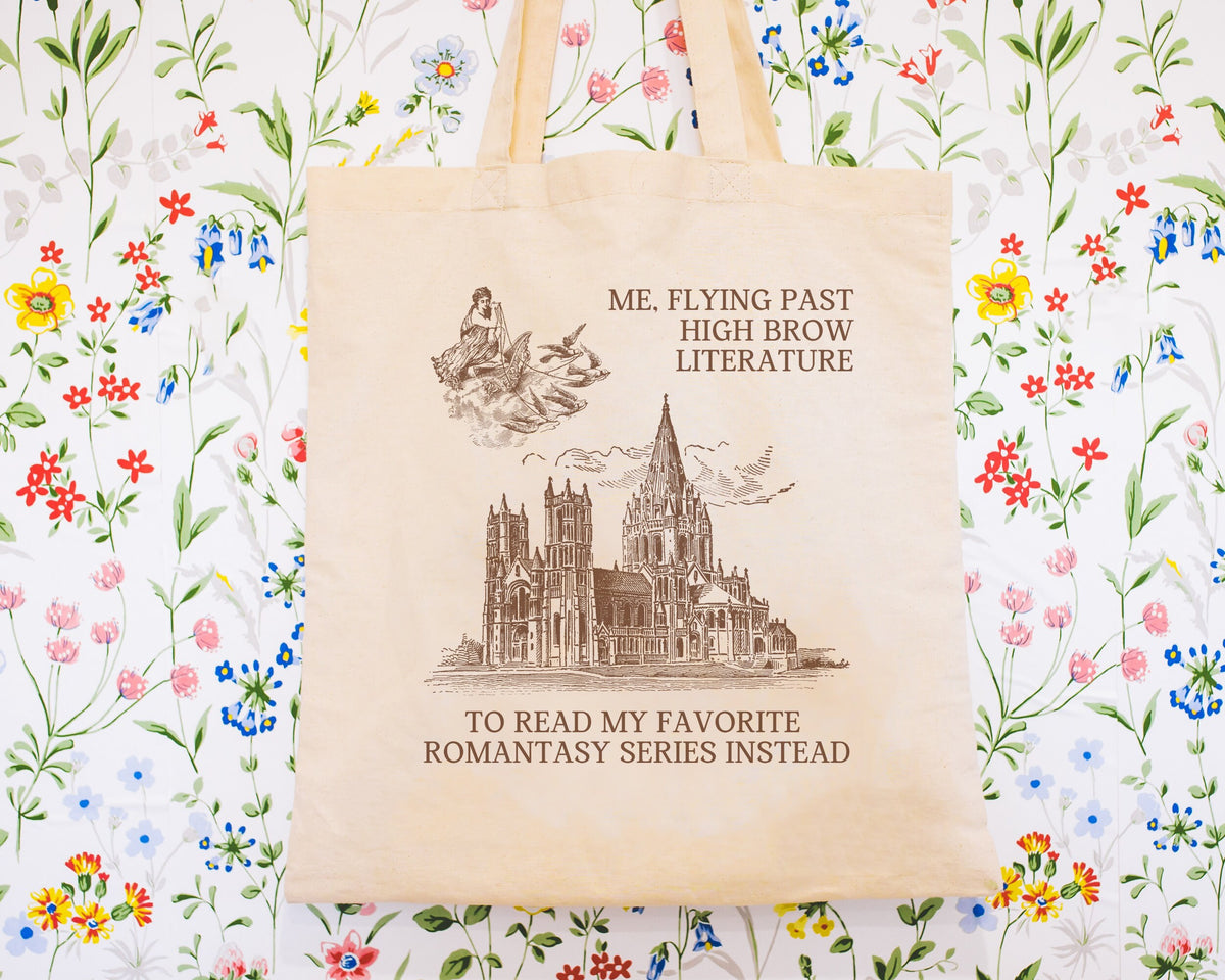 Funny Romantasy Tote Bag Silly Bookish Tote for Reader Who Loves Fantasy Books with Romance Bookworm Gift Cute Reading Tote for Library Tote Bag – Easygoing Wear · Perfect For Daily Wear