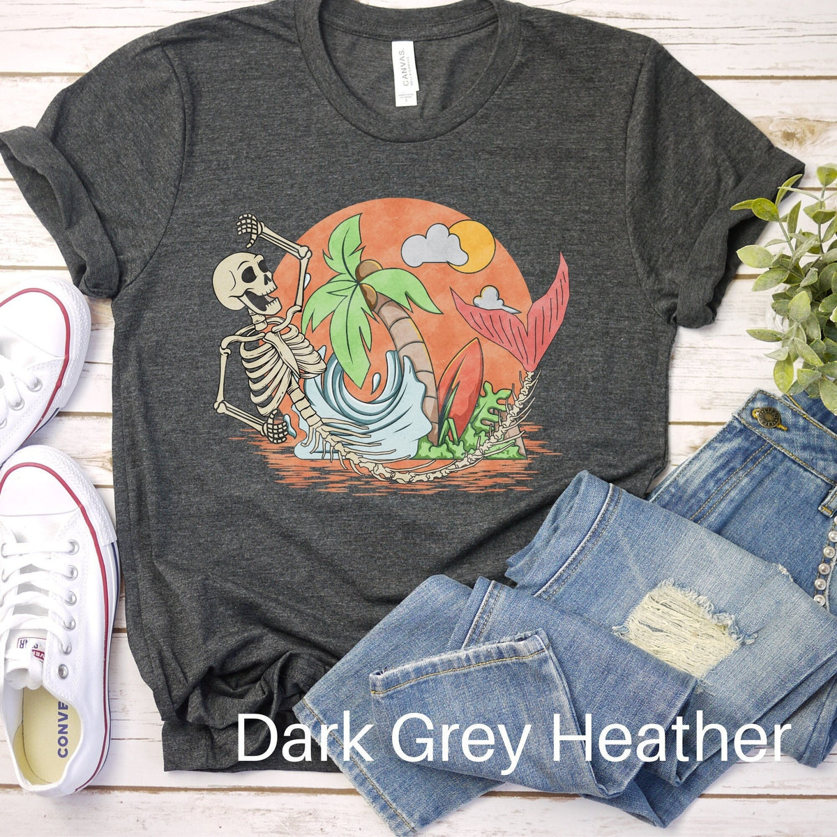 Skeleton Mermaid Mermaid Shirt Skeleton Shirt Summer Tshirt Vacation Shirt Sea Witch Cool Skeleton Shirt Beach Tshirt Mermaid Gift Graphic Tee – Feel-Good Design · Perfect For Daily Wear