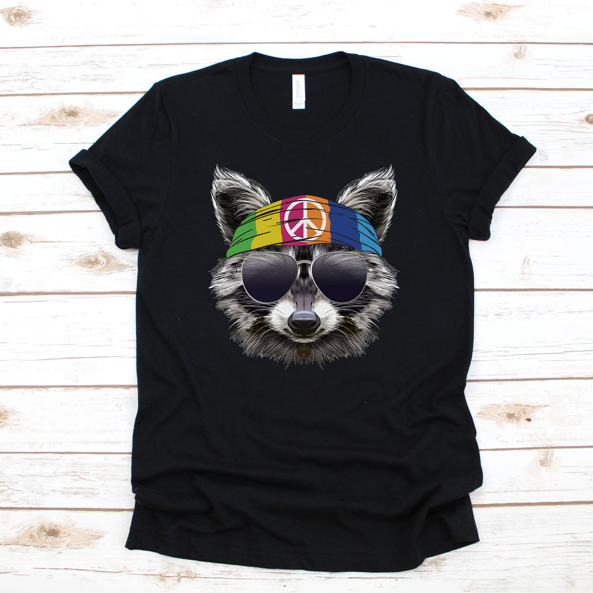 Hippie Raccoon TShirt Hippie Peace Hoodie Women39s Tee Kids Shirt Long Sleeve Sweatshirt Tank Top Toddler Tee Hoodie – Easygoing Wear · Perfect For Daily Wear