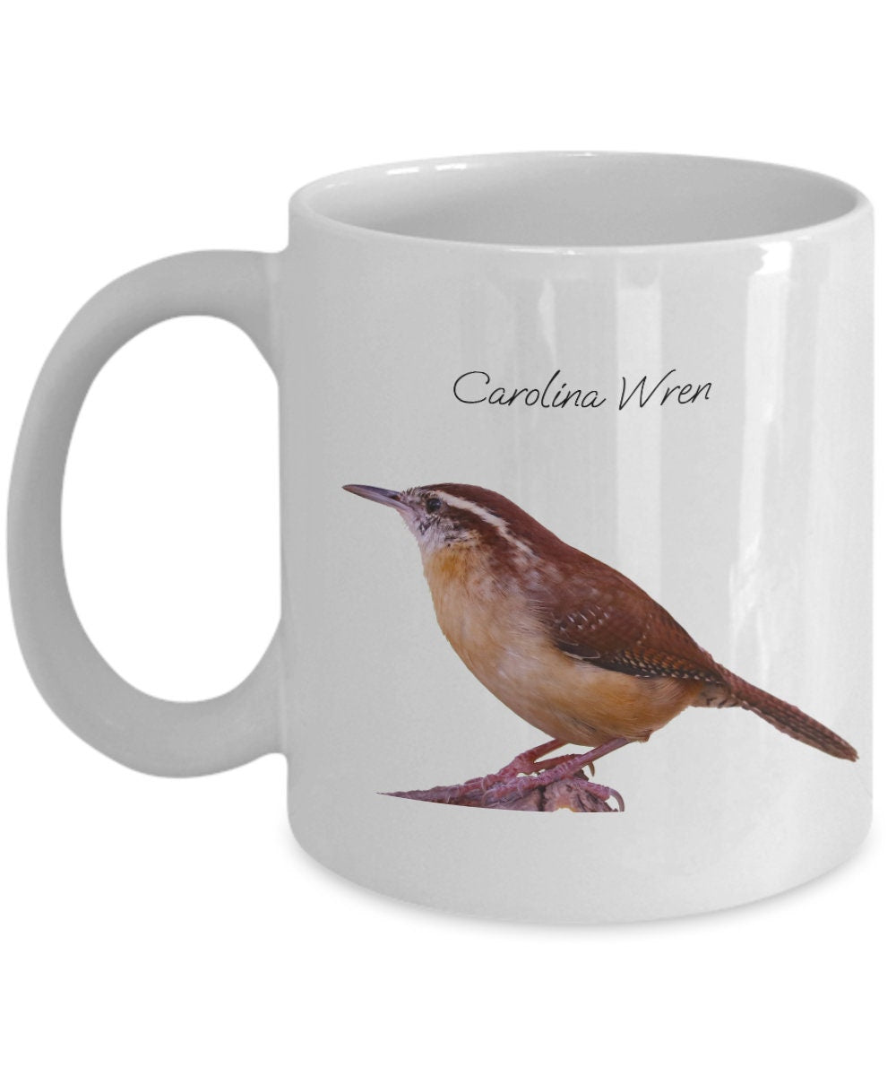 Bird Lover Gift Bird Watching Mug Ornithology Mug Birding Gift Carolina Wren Bird Species Graphic Tee – Cozy Vibes · Perfect For Daily Wear