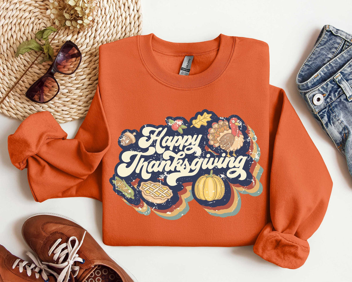 Family Thanksgiving 2023 SweatshirtHappy Thanksgiving SweatshirtThanksgiving HoodieFamily Thanksgiving ShirtChristian Gifts For Women Hoodie – Bold Style · High-Quality Print