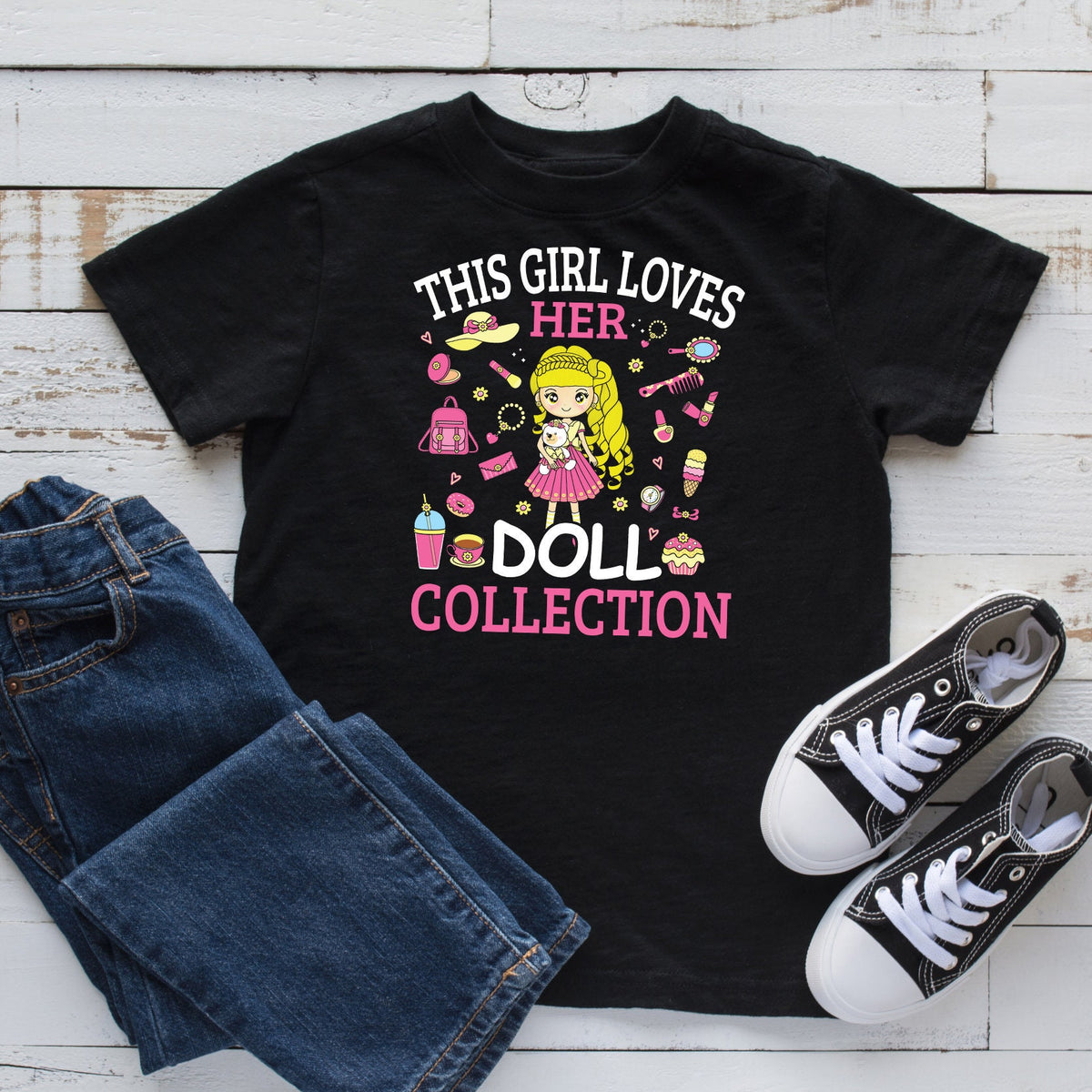 This Girl Loves Her Doll Collection TShirt Kids Shirts Kids Hoodie Toddler Tee Hoodie – Easygoing Wear · Top Pick For Any Outfit