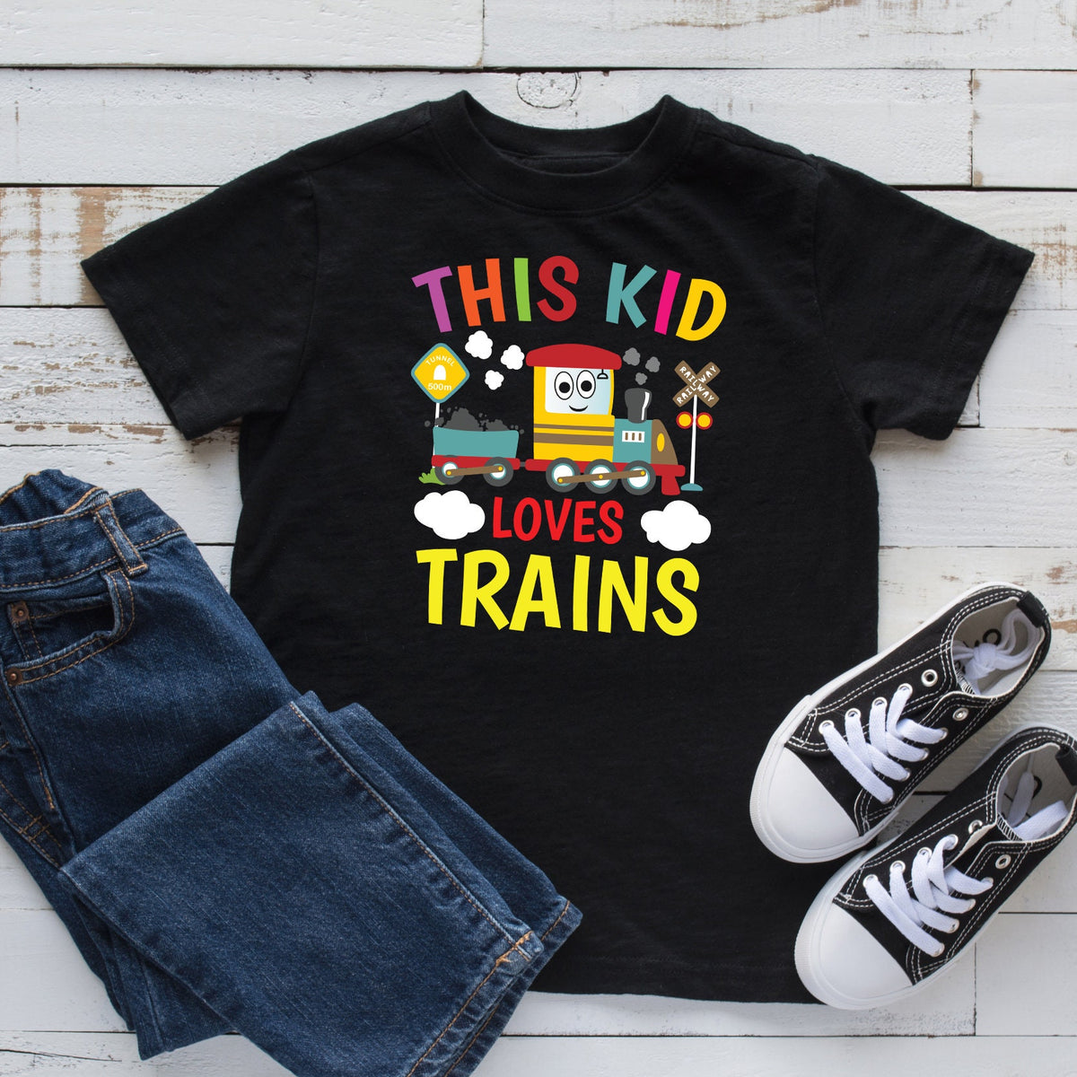 This Kid Loves Trains Kids TShirt Cute Train Toddler Shirt Baby Bodysuit Kids Hoodie Hoodie – Everyday Comfort · Perfect For Daily Wear