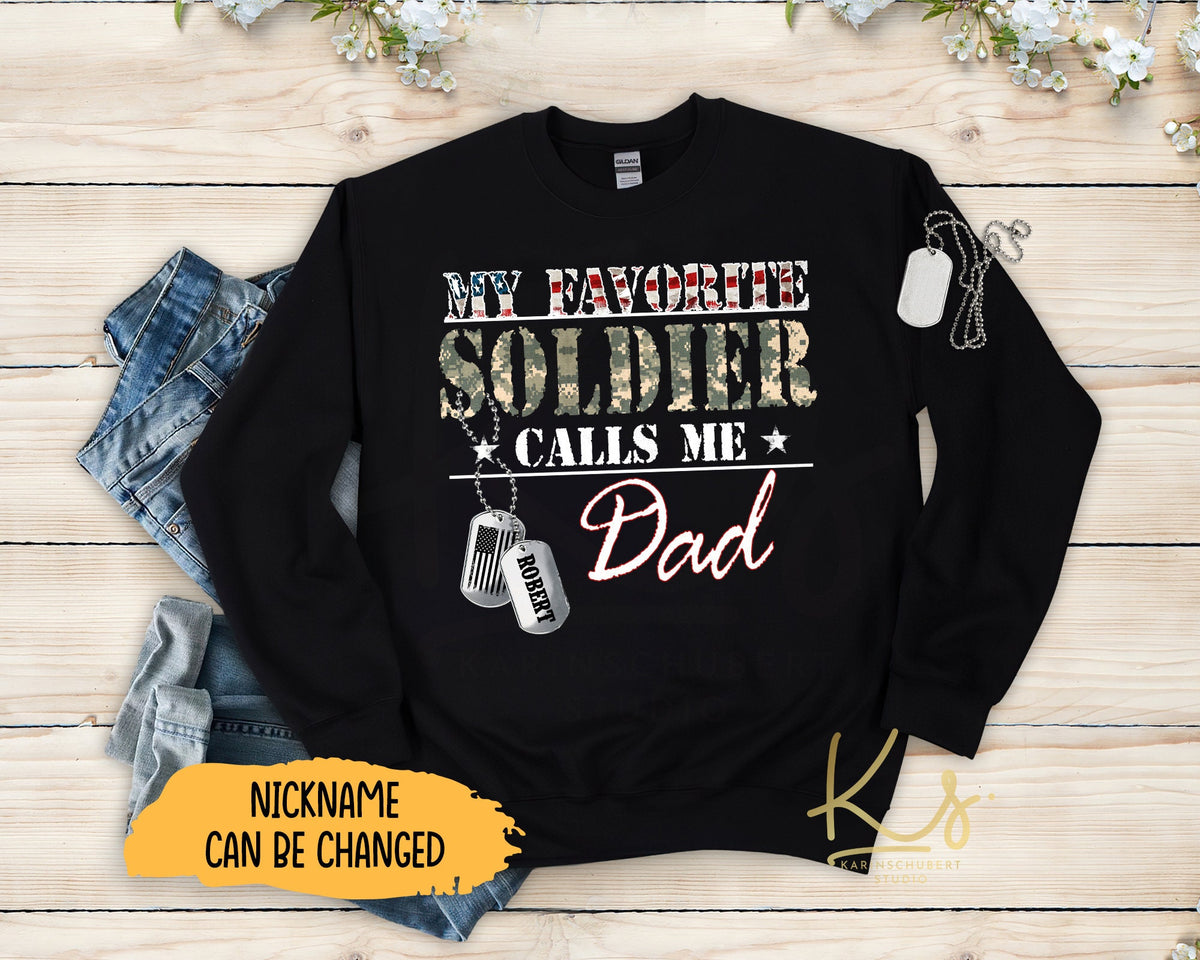 My Favorite Soldier Calls Me Dad Sweatshirt US Army Military Sweatshirt US Army Family Matching Sweatshirt US Army Graduation Sweatshirt Sweatshirt – Fan Favorite · Trending Graphic Apparel