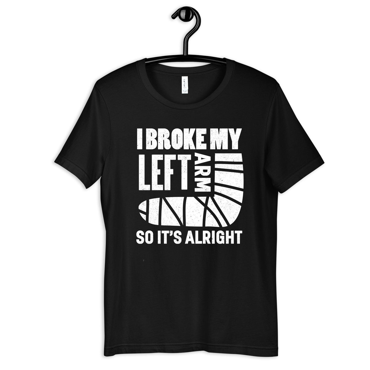 Funny Broken Left Arm TShirt Left Arm Injury Tee Recovery Humor Hoodie Healing Long Sleeve Cast Jokes Tank Hoodie – Bold Style · Perfect For Daily Wear