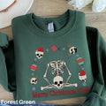 Christmas Skeleton Sweatshirt Skeleton Yoga Sweater Yoga Lover Gift Spooky Christmas Shirt Goth Christmas Sweater Gothic Xmas Shirt Sweatshirt – Easygoing Wear · High-Quality Print