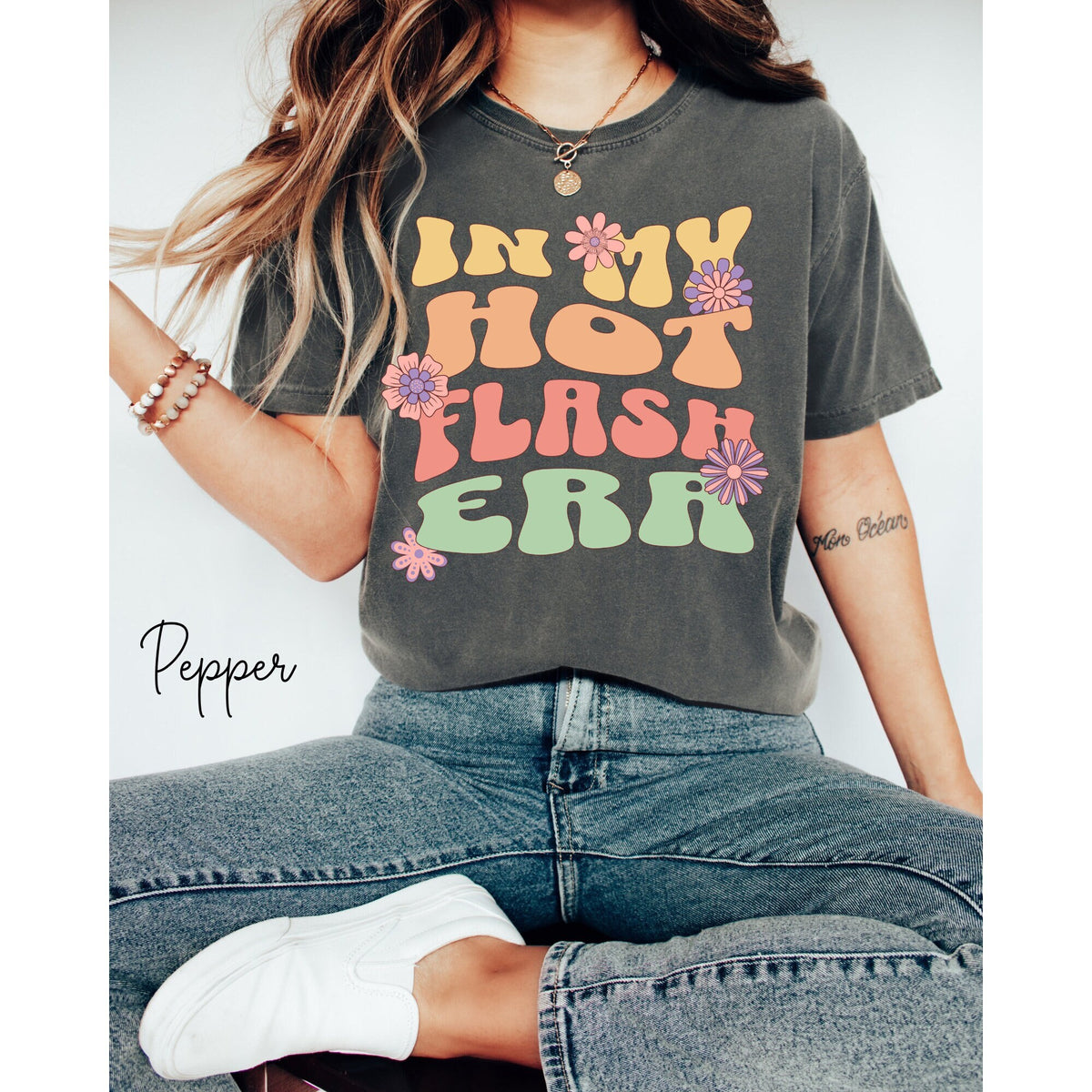 In My Hot Flash Era Shirt Menopause Shirt Funny Gift for Her Graphic Tee – Fan Favorite · Great Gift For Fans