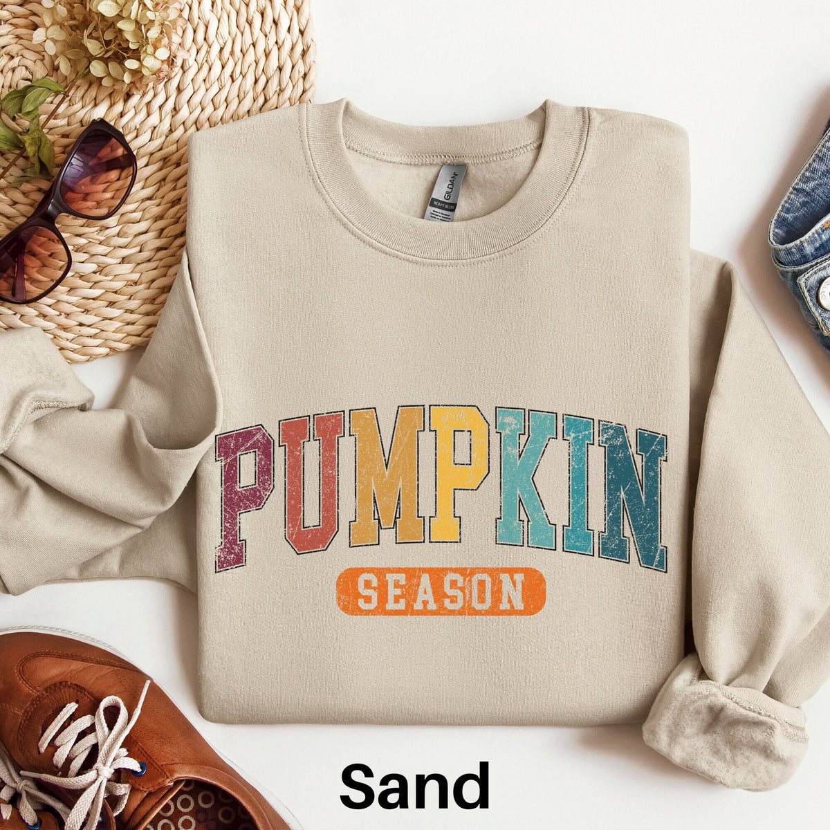 Pumpkin Season Sweatshirt Fall Pumpkin Sweater Cute Fall Shirt Fall Season Sweater Womens Autumn Sweatshirt Fall Lover Gift Autumn Lover Sweatshirt – Warm & Stylish · High-Quality Print